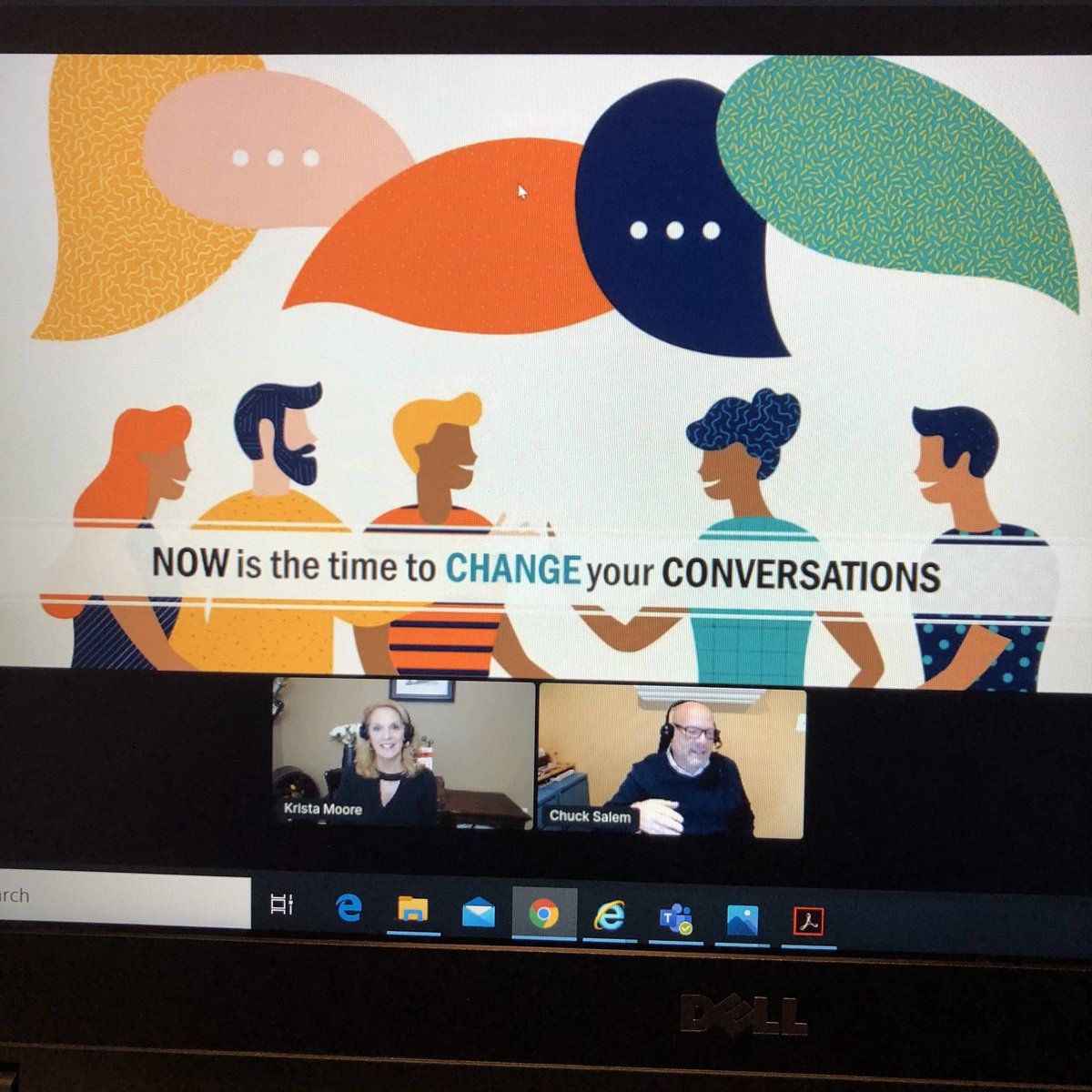 Awesome first day attending the <a href="/UniqueVenues/">Unique Venues</a> Annual Marketing  Conference!  Great session from <a href="/KCoachingKrista/">Krista Moore</a> &amp; <a href="/chucksalem1/">Chuck Salem</a> about changing the conversation and building “ships”! #VirtualConference #eventplanner #buildingrelationships