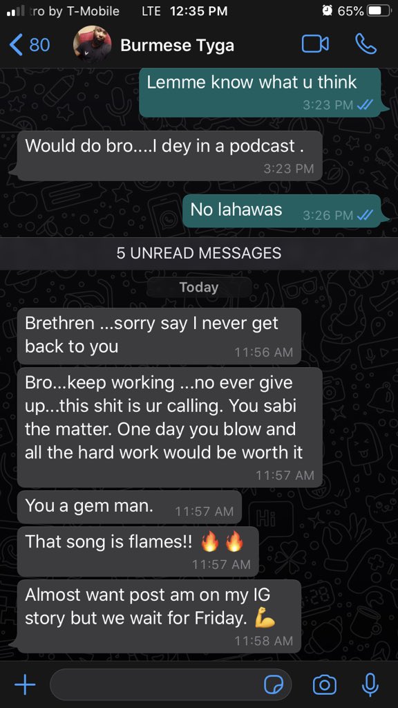 JohnNetworQ's tweet photo. So I sent my song (to be released this week) to @_The_Immortal yesterday. And he sent me this a couple minutes ago .
This weekโ๏ธUna go feel am #withYou #SonOfMeRLiN https://t.co/B48h2TcTtI