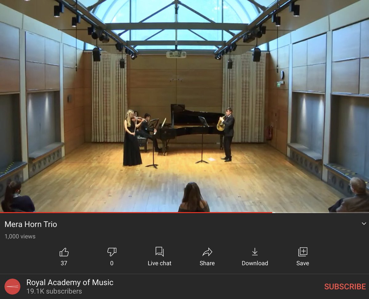 1,000 views!! Thank you so much to everyone who watched our concert last week. If you missed it don’t worry, it’s on YouTube for another few weeks! 

Here is the link: youtu.be/6AtwopVS4As

📯📯

#violin #horn #piano #ChamberMusic #concert #musician #livestream