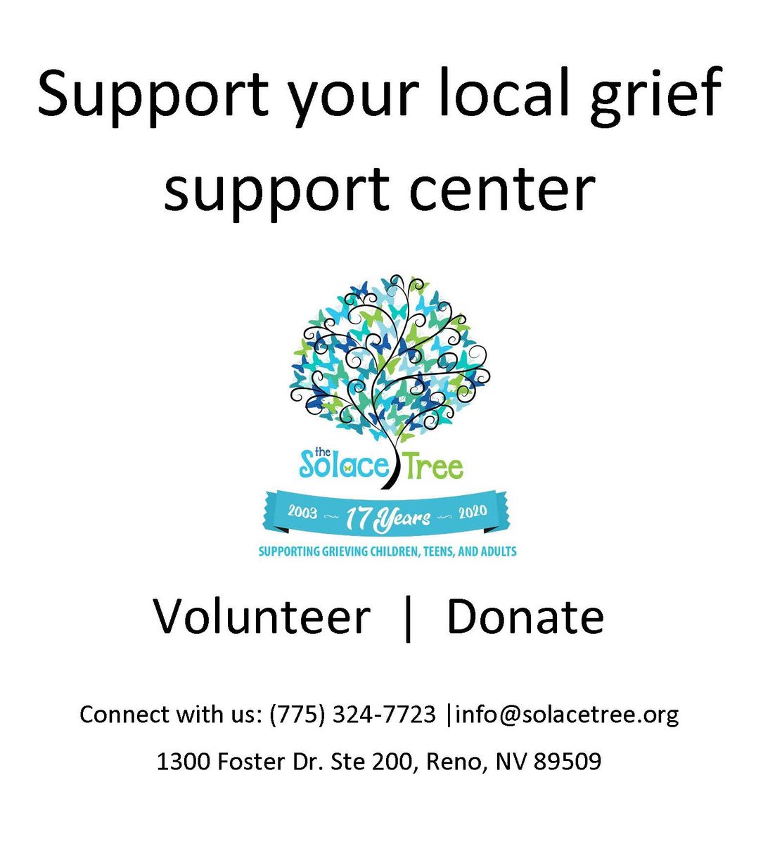 SolaceTree's tweet photo. #grief # loss #solacetree # Grieving #Reno #supportrenononprofits #hope # healgrief # strength #Childrengrieve #lifeafterloss #wearblue #Childgrief https://t.co/G1qNbho2gn