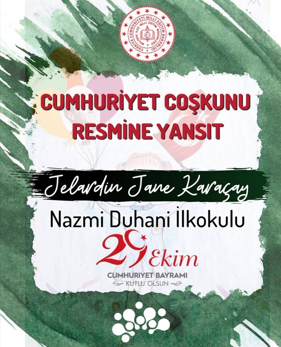 Maltepe İlçe Milli Eğitim Müdürlüğünün düzenlediği "Cumhuriyet Coşkunu Resmine Yansıt" adlı resim yarışmasında 4-A sınıfı öğrencimiz Jelardis Jane KARAÇAY dereceye girmiştir. Öğrencimizi tebrik eder, başarılarının devamını dileriz💐👏🇹🇷
#cumhuriyetcoşkunuresmineyansıt