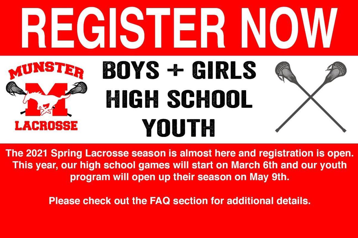 🥍🥍Registration is now open for the  2020 Season! 🥍🥍