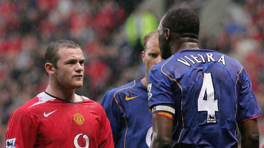 تويتر \ UnitedReds على تويتر: "19-year old Wayne Rooney clashes with  Arsenal's Patrick Vieira, 2004. https://t.co/9I6ve3xTow"