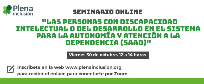 Plenainclusion's tweet photo. 📆Agenda: Este viernes celebramos el seminario ‘Las personas con discapacidad intelectual en el Sistema para la Autonomía y Atención a la Dependencia (SAAD)’

🔊@eduardo_diaz_v compartirá los resultados del informe en este ámbito ¡No te lo pierdas!  
Info https://t.co/drfsBP8iS7 https://t.co/aD9Eqp0xZB