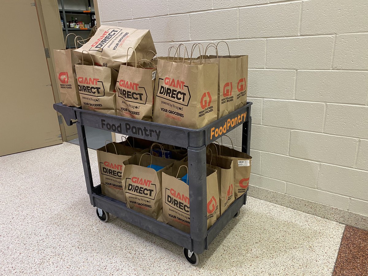 NAMSMath's tweet photo. NAMS Food Pantry is back at it again! Helping 12 families this week with groceries and toiletries. https://t.co/3MUw97fO9B