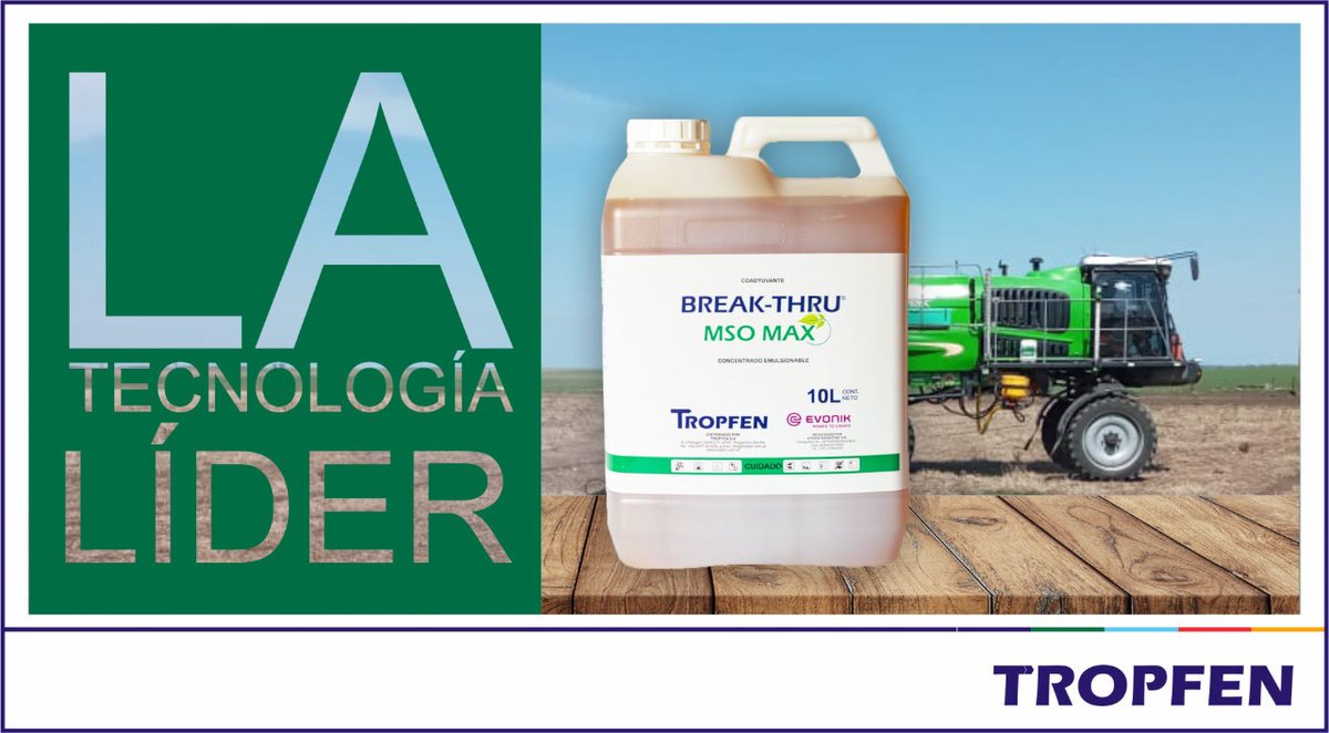 TROPFEN_AGRO's tweet photo. #Coadyuvante #TecnologíaLíder
Conocé el BREAK-THRU® MSO-MAX, tu mejor aliado para aplicaciones eficientes 🤝
ℹ https://t.co/GBpQJX2YWt
-
#Fitosanitarios  #aplicacioneseficientes https://t.co/llN1L35hmr