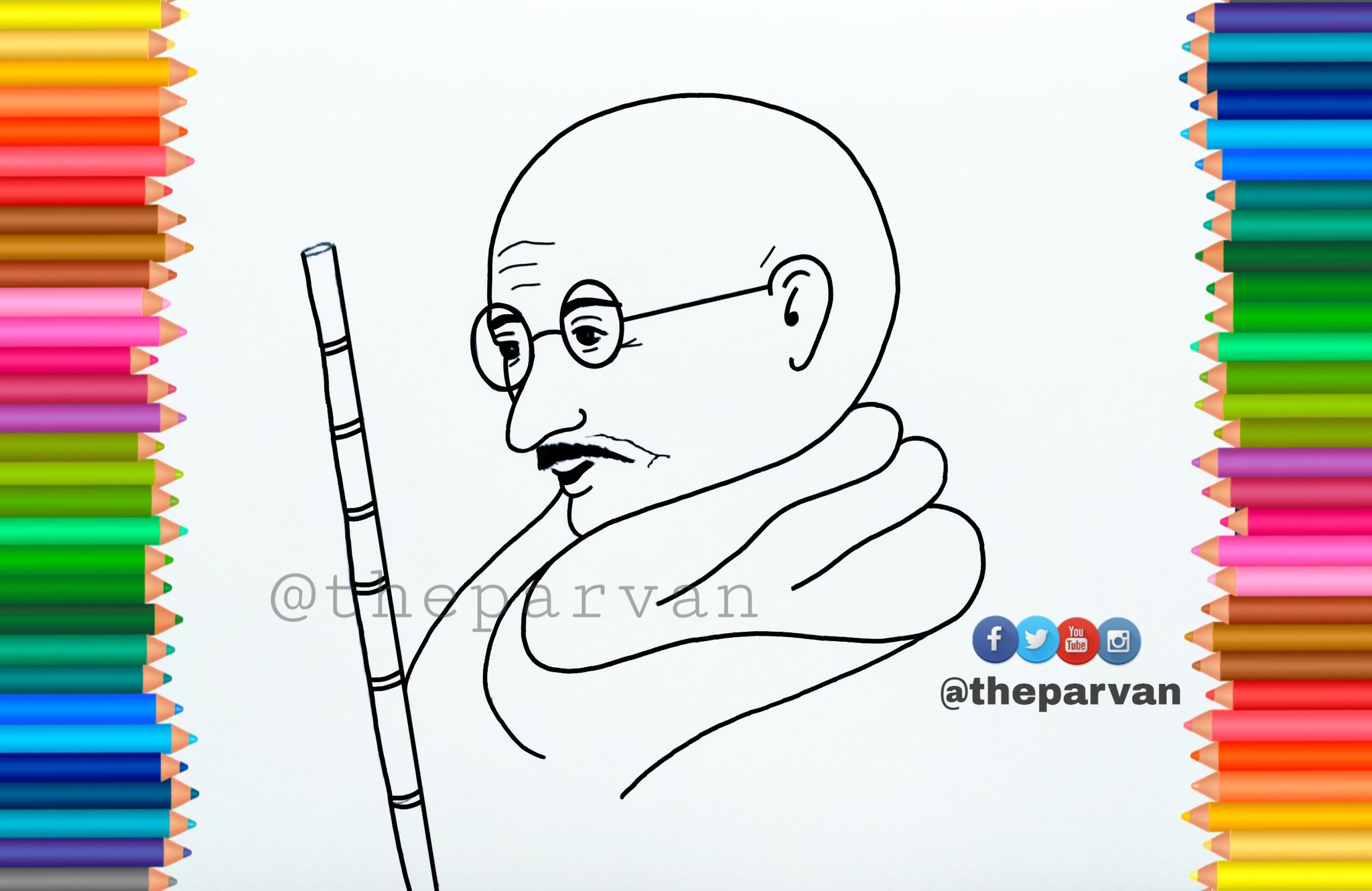 360 Mahatma Gandhi Line Art Images, Stock Photos, 3D objects, & Vectors |  Shutterstock