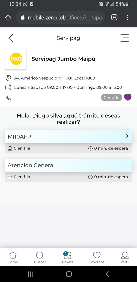Chaski101's tweet photo. @ServipagOnline estimado quiero dejar mi reclamo con respecto a la reserva de hora en servipag jumbo maipu no deja reservar y las filas d espera es de 2 hrs aproximadamente, hace una semana q tiene cerrada esta opción de reserva para quienes intentamos depositar. 
Favor habilitar https://t.co/CVIzxrUl8A