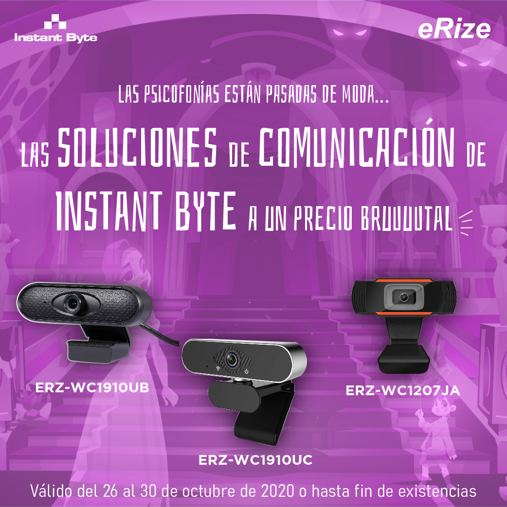 InstantByte's tweet photo. ¿Todavía sin webcam? ¡Aprovecha para hacerte con la tuya de eRize en esta semana!
🔗 Los precios de la promoción de esta semana estarán vigentes hasta el viernes 30 de octubre: https://t.co/b60Rri7kYI
#webcam #videollamas #erize #videoreunión #videoconferencia https://t.co/Pag2eBeYfW