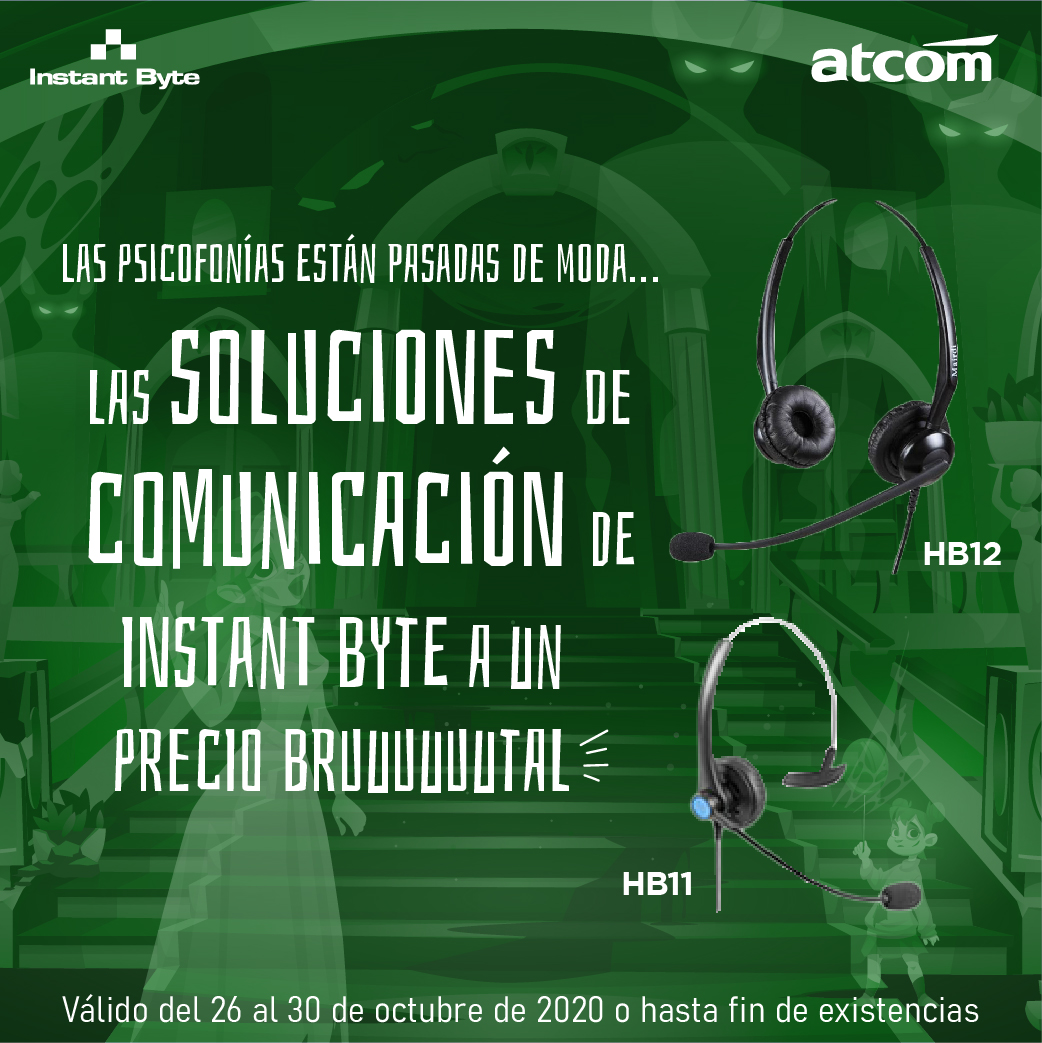 InstantByte's tweet image. 🎧 Añade confort a tus llamadas o videollamadas con los auriculares de @atcom_gr ¡Ahora con un precio de miedo!

🔗 No lo dejes pasar. Estos precios estarán vigentes hasta el 30 de octubre:  bit.ly/2HyDaPF

#atcom #auriculares #promoción #auricular ##micrófonos