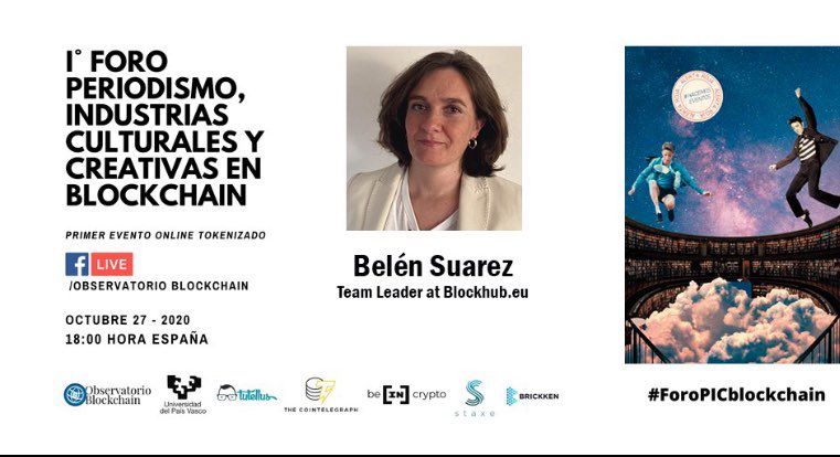 ObserBlockchain's tweet image. Emocionadas de celebrar mañana, de la mano de @StaxeProject, el primer evento online tokenizado para reiniciar las industrias culturales y creativas #ForoPICBlockchain Muchas gracias a quienes nos acompañan en esta aventura 👉🏼events.staxe.io/es/events/8