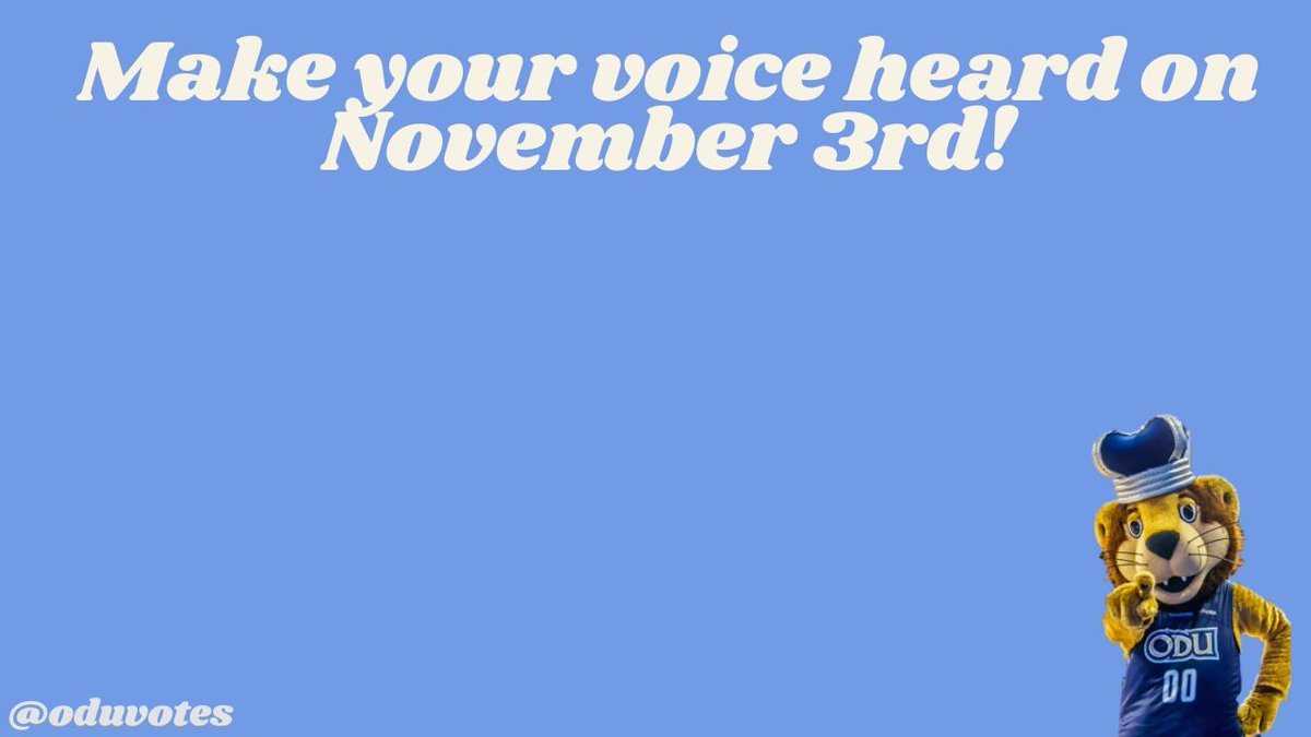 oduvotes's tweet image. Monarchs, encourage your peers to vote by downloading these Zoom backgrounds! #oduvotes