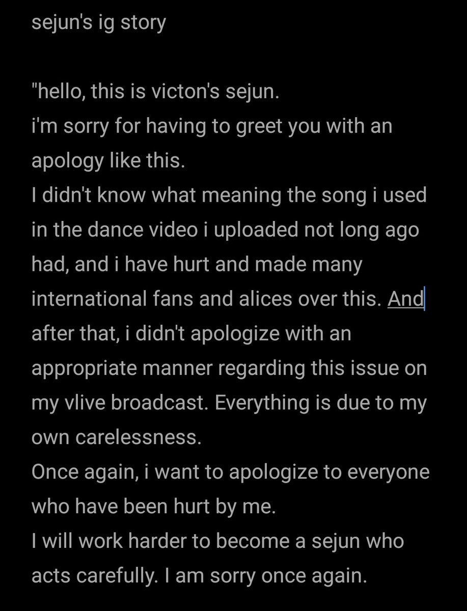 Update: I am very happy to say that the members apologised (Seungsik through Victon's Official Instagram). I'm utterly proud for them to acknowledge their mistakes as they should and not talking this matter lightly. Here are the translations +