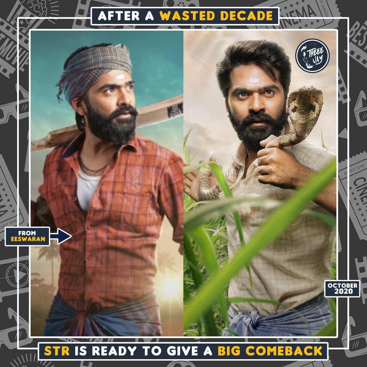 I admit that I lost faith in <a href="/SilambarasanTR_/">Silambarasan TR</a> after multiple "failed comebacks" and dropped projects. It's refreshing to see him in good physical shape again. I hope #Eeswaran will indeed be his big comeback film! Just imagine his fan base now if he hadn't wasted the last decade!