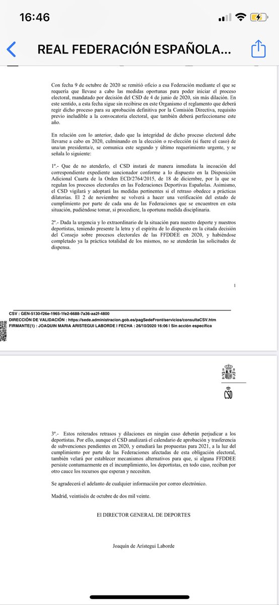 rafafdezOCR's tweet photo. 🔥🔥@deportegob reacciona ante los PRESIDENTES ATRINCHERADOS y tras la denuncia d @OndaCero_es y otros medios avisa a las presidentas de @fed_esp_remo Loriente y @oficial_rfev Casanueva, y al de Billar que las elecciones tienen que ser en 2020 o les abrirán expediente.👇🏻👇🏻 https://t.co/uxa4iJXC8g