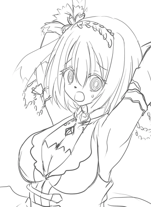 これは肌の塗りを練習したいと思って描いたかわゆいちゃんのラフ
脇の塗りをこだわりたい所存 