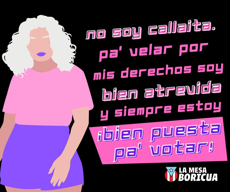 AlianzaProgress's tweet photo. No nos callemos y velemos por nuestros derechos. ¡Bien puestas pa' votar! https://t.co/n3yDzlerZ0