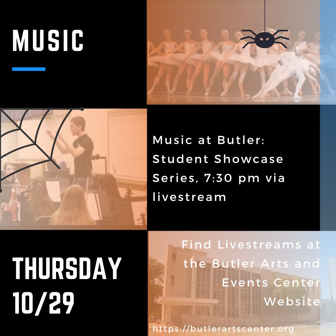 ButlerJCA's tweet image. This week in JCA stream any of our student recitals  and see the overwhelming talent of our music students. Also be have fun and be safe this halloween🎃 tweet us with your costume ideas!