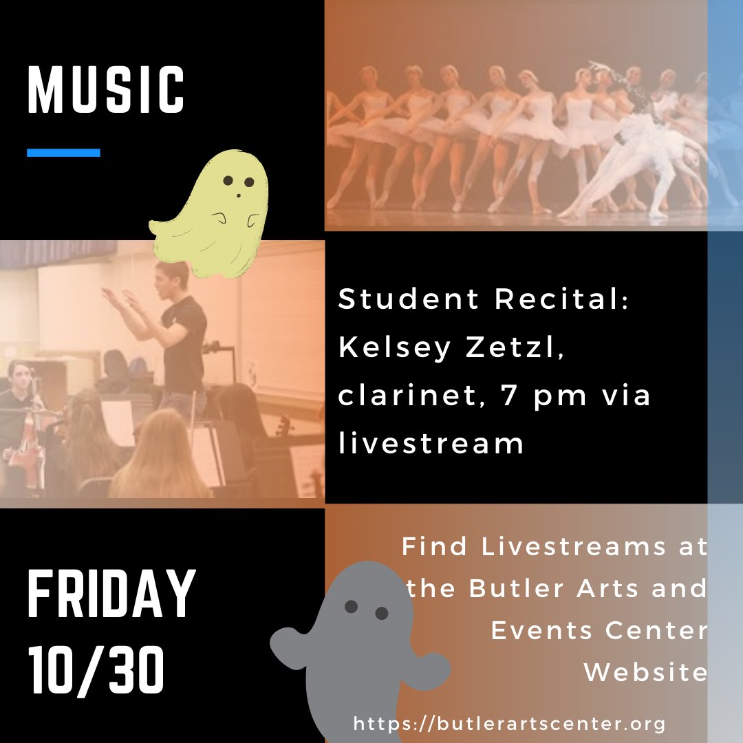 ButlerJCA's tweet image. This week in JCA stream any of our student recitals  and see the overwhelming talent of our music students. Also be have fun and be safe this halloween🎃 tweet us with your costume ideas!