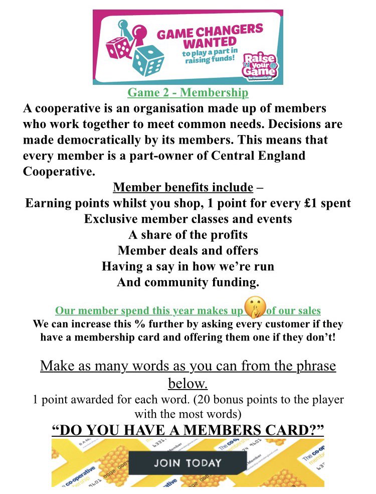 After a cake or two 🎂 its time to get the dictionary out at Bentley Heath for Game #2 (Membership). “Do you have a members card?” 🐝#RaiseYourGame 🎲<a href="/mycoopfood/">Central Co-op Food</a> <a href="/DementiaUK/">Dementia UK</a> <a href="/iankimberley/">ian kimberley</a> <a href="/ClaireKoziol/">Claire Koziol</a> <a href="/FionaRo44784977/">Fiona Robertson</a> <a href="/AdrianD93465562/">Adrian Dunn</a> @PaulalanDennis
