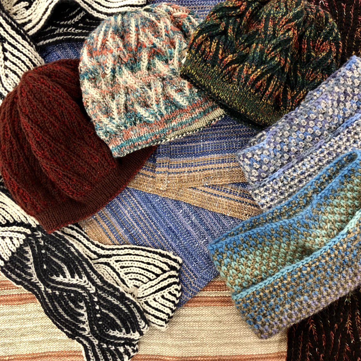 PhoenixGallery1's tweet photo. If you were as unprepared for that overnight snow as we were, be sure to bundle up with cozy textiles by local artist Judith Taylor! She uses a wide variety of stitching, weaving, and knitting techniques, creating the perfect hats, scarves, and cowls to keep you warm this winter. https://t.co/eGeK9ImKEl