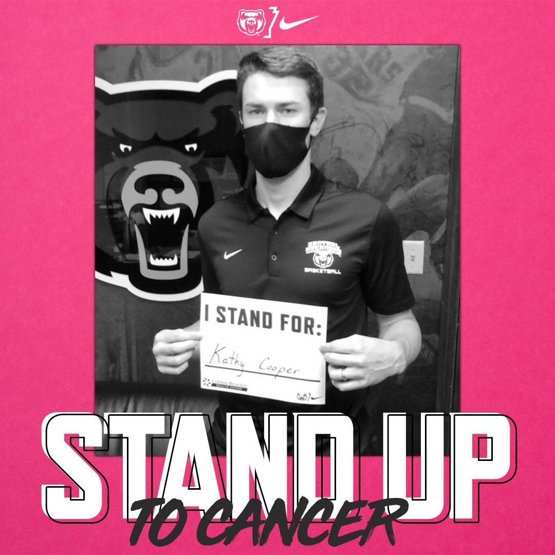 UCAMBB's tweet photo. Coach Brock Widders stands for Kathy Cooper!

Who do you stand for?

#StandUpToCancer | @ConwayRegional 

#BearClawsUp https://t.co/Mq5byfDWed