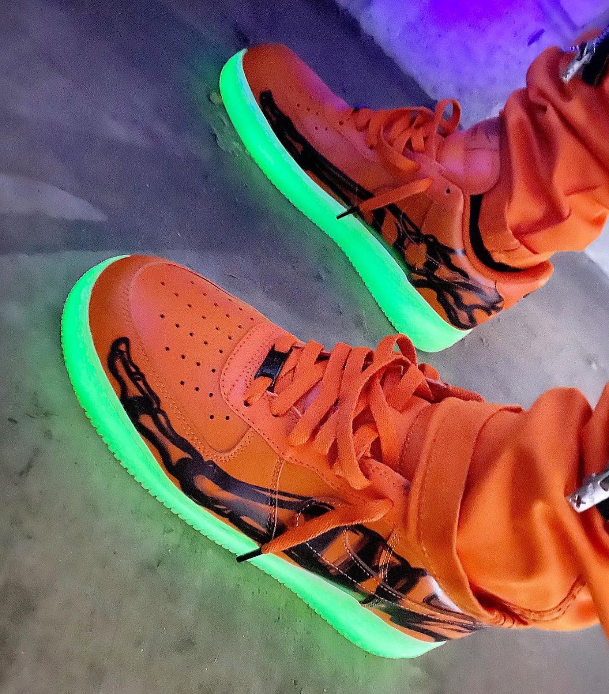 Air force 1 top skeleton on feet