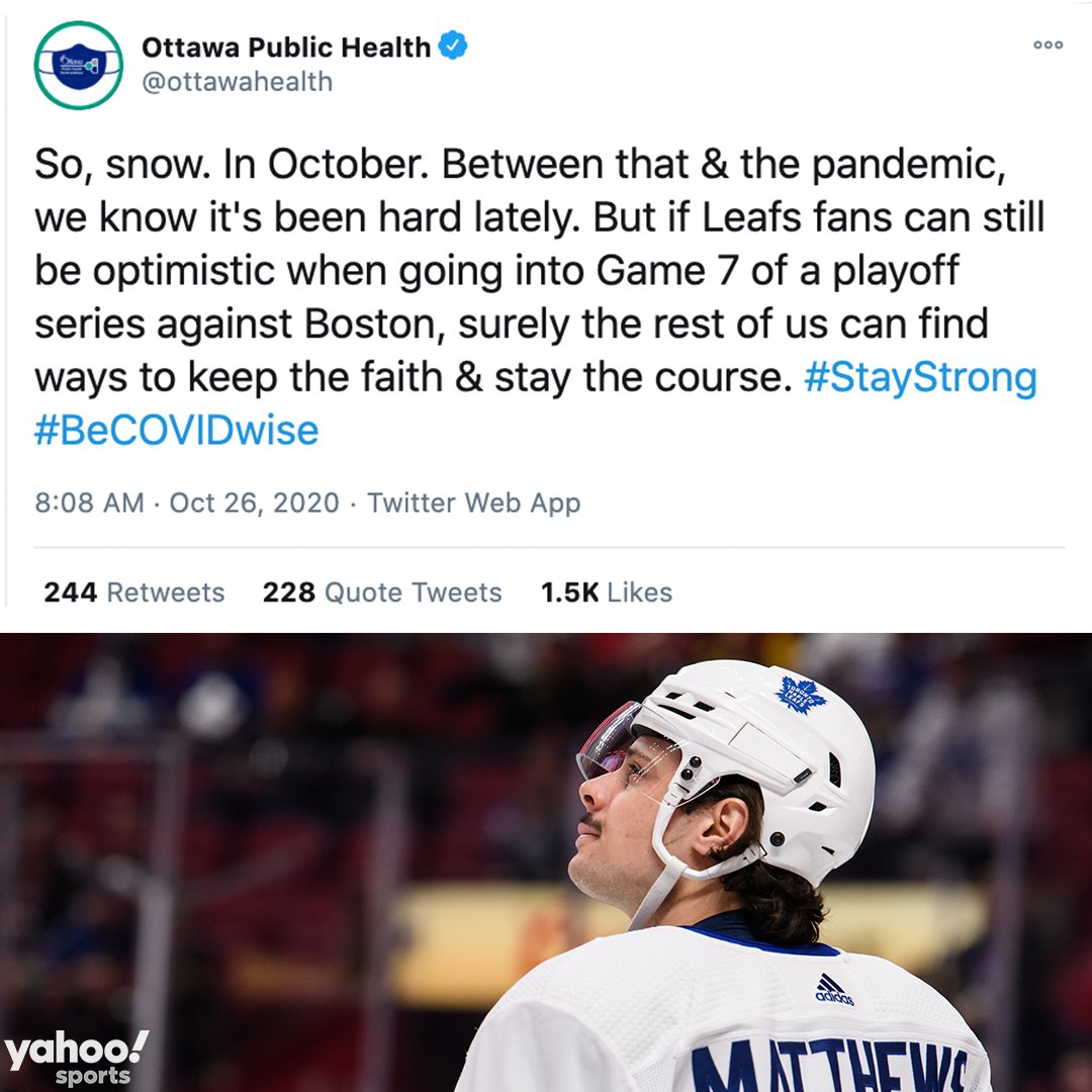 Yahoo Sports Nhl On Twitter An Important Psa From Ottawa Public Health