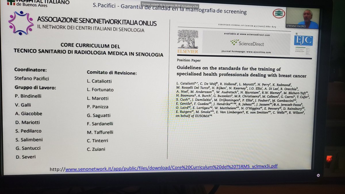 drakarinapesce's tweet photo. Gracias Stefano Pacifici @breast_imaging por tu brillante presentación desde #Roma sobre Control de Calidad en un programa de Screening Mamografico en el ciclo de Capacitación continua de la Seccion Diagnóstico e Intervencionismo Mamario de @DiagnosticoHI #mamografia #calidad https://t.co/1I5LBsdXsi