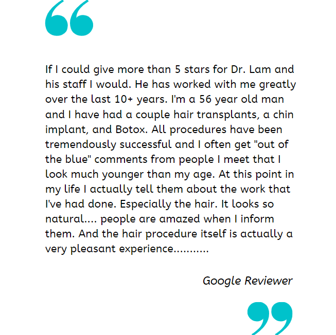 We are always glad to hear from our patients what we do right. 

#botox #facialplasticsurgeon #facialplastics #facialcosmetic #chinimplant #facialcosmetics #facialplasticclinic #dallascosmetic #dallascosmetics #dallasbotox #dallasfacialplaticsurgery #drlam #lfpdallas