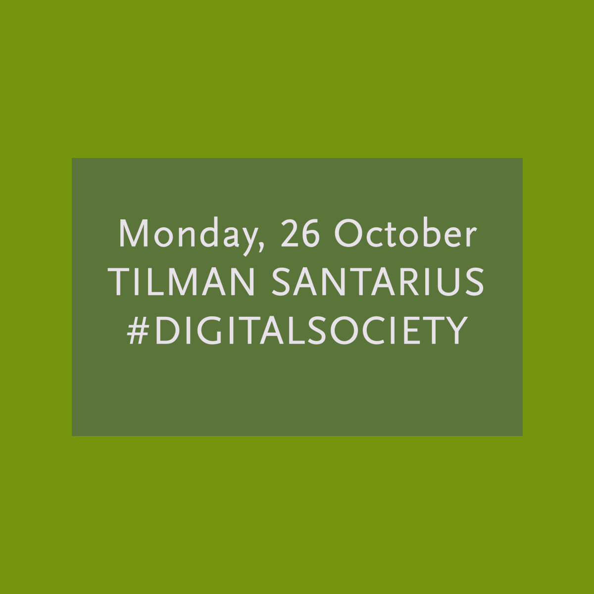 hiig_berlin's tweet photo. 2 hours to go! At 7pm tonight our guest @TSantarius @TUBerlin @ECDigitalFuture will share his perspective on what opportunities and risks digitalisation does hold for sustainability in our lecture series #digitalsociety.🎥  You can find the Livestream via: https://t.co/x0K85gCH90 https://t.co/O9vJXNWN4Z