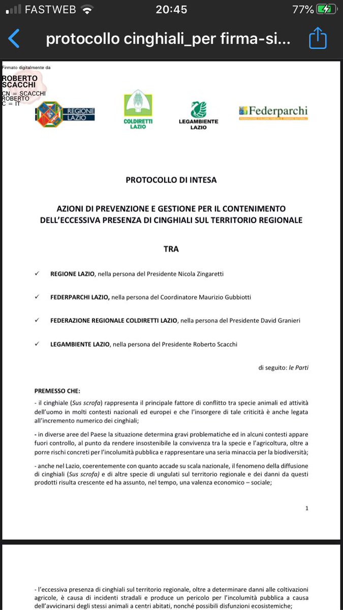 luca_pagni's tweet photo. @mvbrambilla ecco il protocollo del 24/05/2019 con cui @nzingaretti @EnteRomaNatura @Federparchi @ColdirettiG e @LegambienteLa prevedono che i cinghiali possono essere donati ad associazioni senza fini di lucro... 

https://t.co/ZdPpku0gWq https://t.co/BnkJHQJi7K