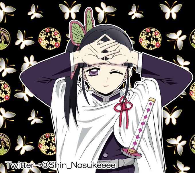 Shin・NosukeさんがTwitterに投稿した栗花落カナヲ(鬼滅の刃)のイラスト。