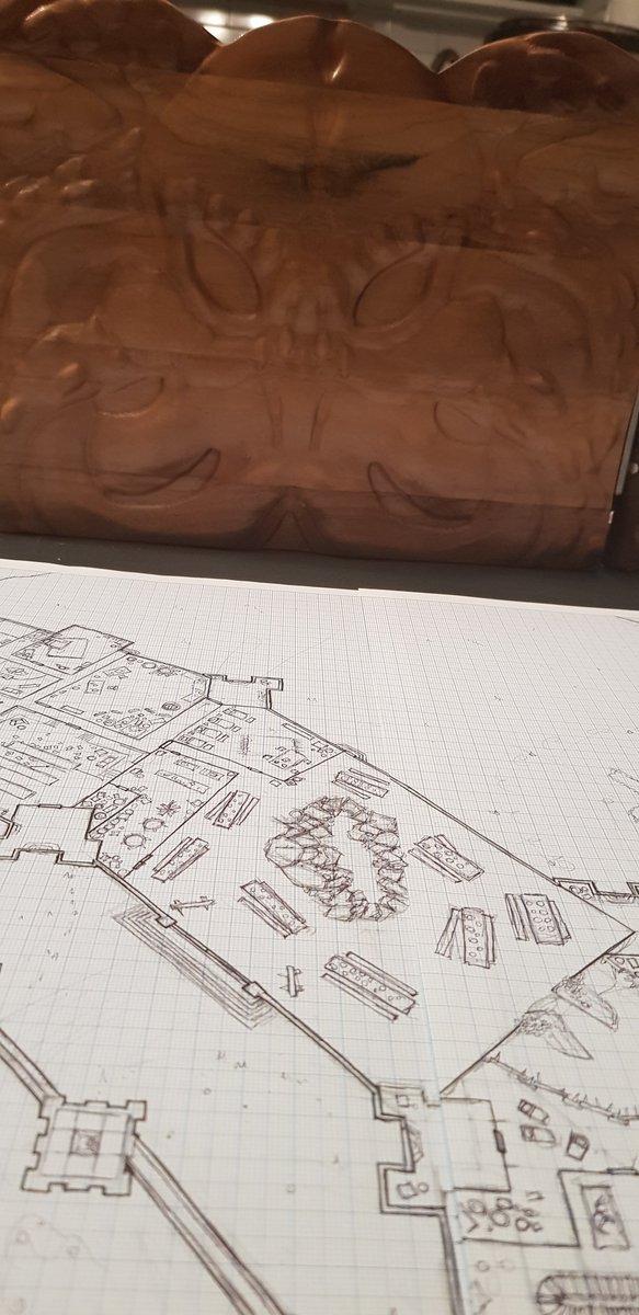 SagaEventsinc's tweet photo. The #SagaForgeScribe #Halloween contest is coming to an end. Winner &amp; author of Isrodel - The Roving House just received this beautiful DM screen &amp; we're happy to see it in use! 

Thank you for sponsoring such an amazing prize @ChickenlyNerd.

#dnd #Dungeonmaster #adventurewriter https://t.co/0YFka7W4Zh