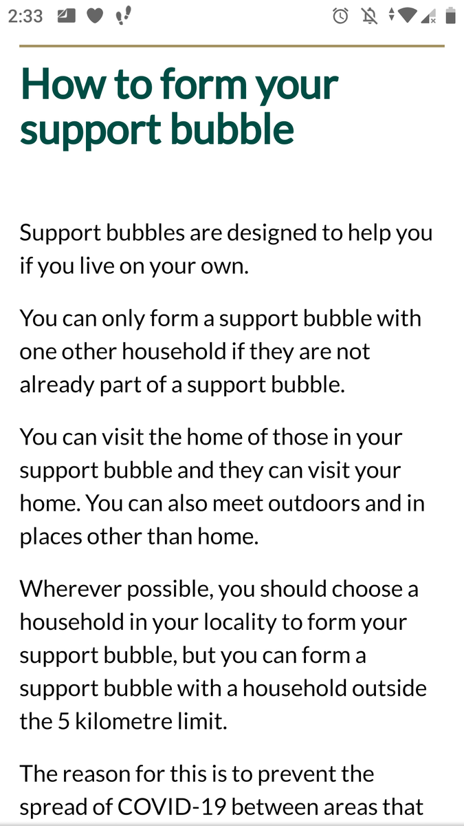 The implications are serious-we can now create support bubbles with single householders which is *very welcome*However my household extends to 3 classrooms(90 children)Surely we should offer tests to everyone in C19+ classes to track & trace to keep everyone safe  @HSELive?8/11