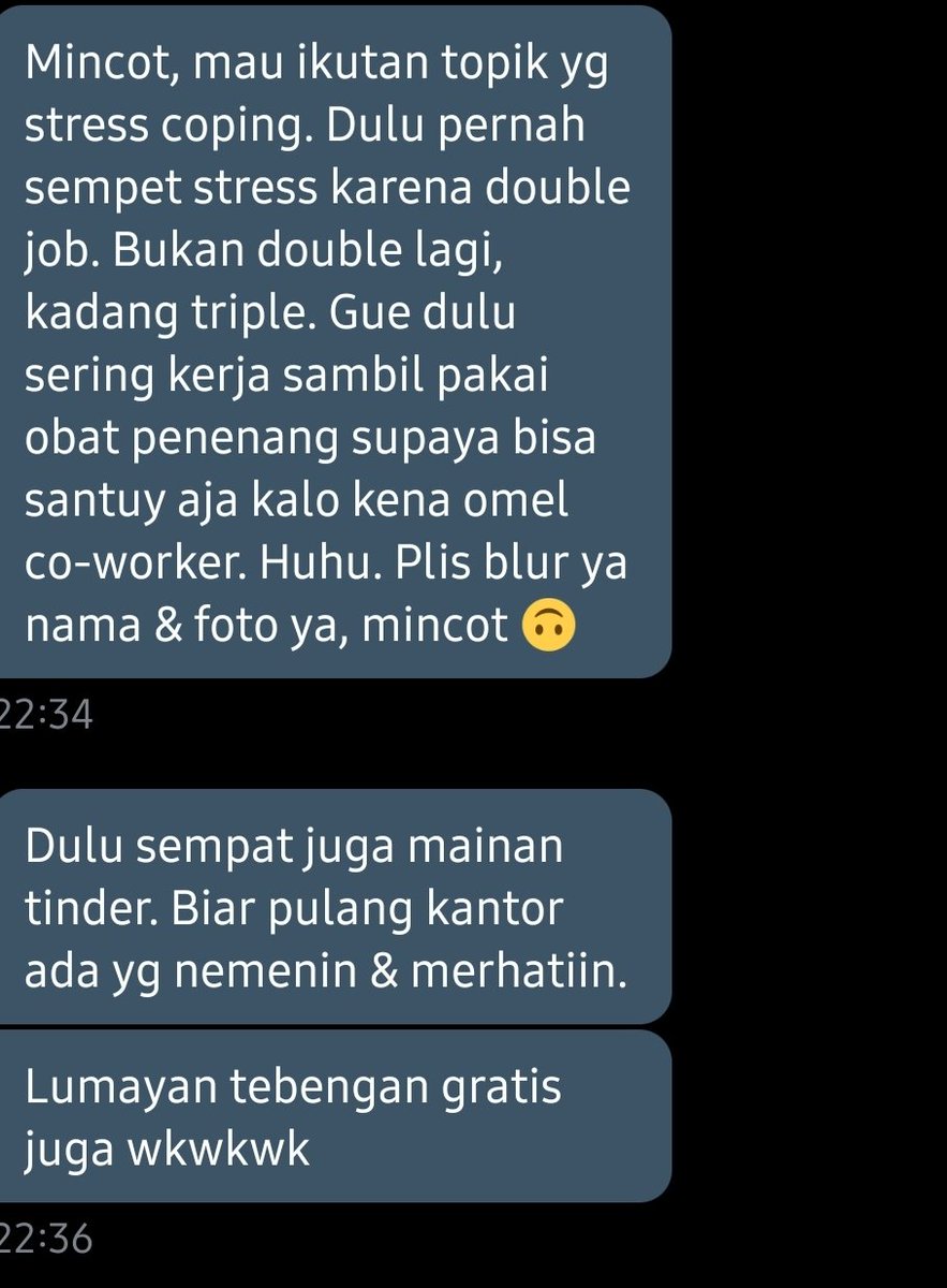 Ini story nya menarik, dari negatif lambat laun ke positif, semoga cotizen bisa ketemu yah dengan coping stress yang positif seperti ini.