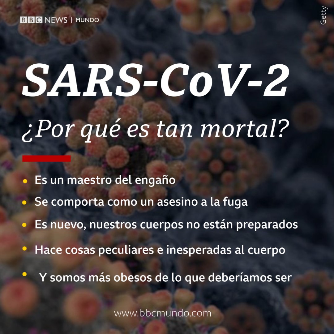Las peculiaridades frente a otros virus es lo que le hace a este coronavirus peligroso y difícil de combatir. Exploramos 5 características que hacen a la covid-19 tan mortal  bbc.in/35sPby4
