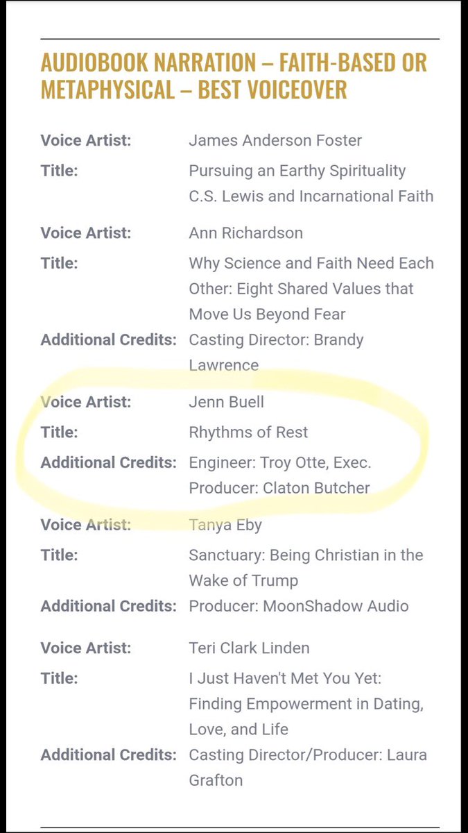 jenn_buell's tweet photo. Over-the-moon excited and honored to have been nominated for a @SovasVoice award 🤯🥰🎤🎧 Thank you @TwoWordsPub and Shelly Miller. #voiceover https://t.co/uxQH57Sbgx
