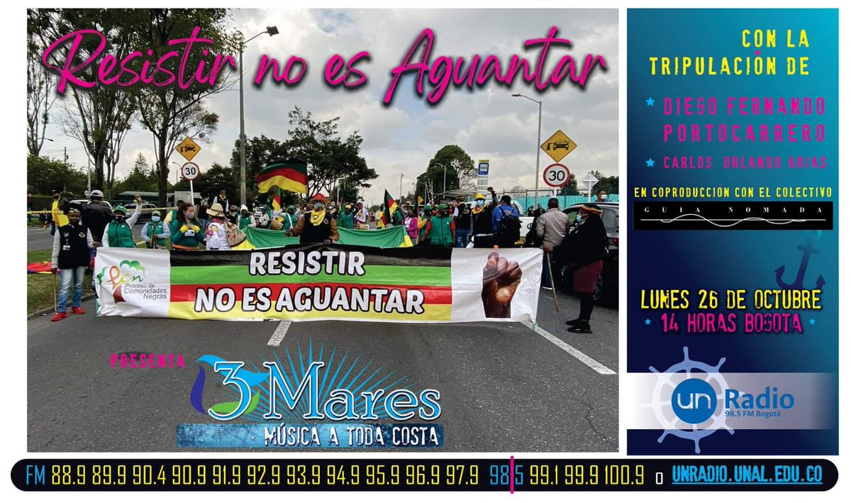 GuiaNomadaCol's tweet photo. Hoy los invitamos de nuevo a navegar por  los #3mares de la mano de @TAILO2020 y del profe Diego. Relatos desde la Minga que estuvo en Bogotá la semana pasada. https://t.co/9FfQxECXtB