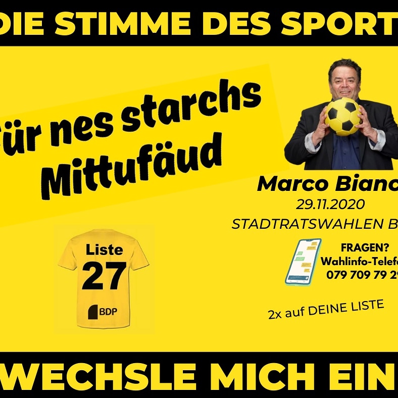 igfurbarn's tweet photo. ▶️ DER STRATEGE IM MITTELFELD
Egal ob von links oder rechts = immer anspiel-/wählbar
       
#BDP #teambdp #wahlbern20 #wahlenbern2020 #igfürbärn #diestimmedessports #sportverbindet #wechslemichein https://t.co/ow7yS3Yd7N