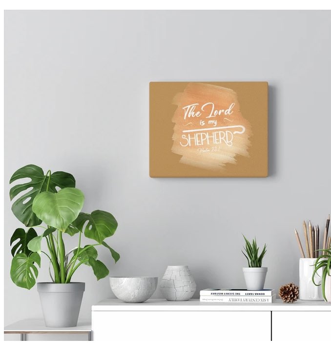WScriptures's tweet photo. The Lord is My Shepherd Canvas Art.  Bring God’s peace into your home with our Canvas Art.  Can be hung or stand alone.  Only available at https://t.co/S9bwSGHQwm.  #wearscriptures #art #Jesus #God #Christians #Christianclothing #Bible #BibleVerses #Christian https://t.co/9a5rPCBMj7