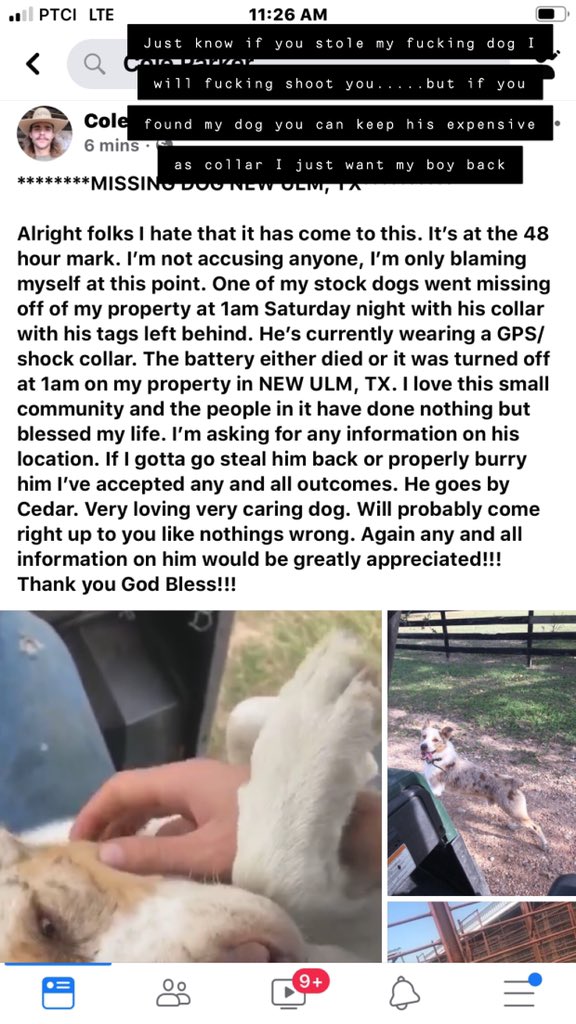 CoorsKowboi's tweet photo. 48 hours in and I’m slowly losing hope.....retweets comments likes. Whatever you got man. I just want my little dipshit back. https://t.co/x29KyVfF6u
