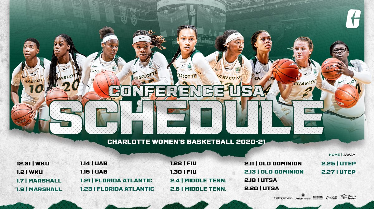 CharlotteWBB's tweet photo. 🚨SCHEDULE RELEASE🚨

Our @ConferenceUSA schedule is here ⬇️⬇️

https://t.co/0yYTphK1CT

#GoldStandard https://t.co/IuL8eH0av1