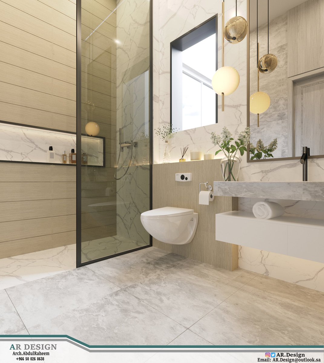 ARDesign15's tweet image. دورات المياه بنمط تصميم مودرن .
#تصميم_داخلي #تصميم #مودرن #ديكور.