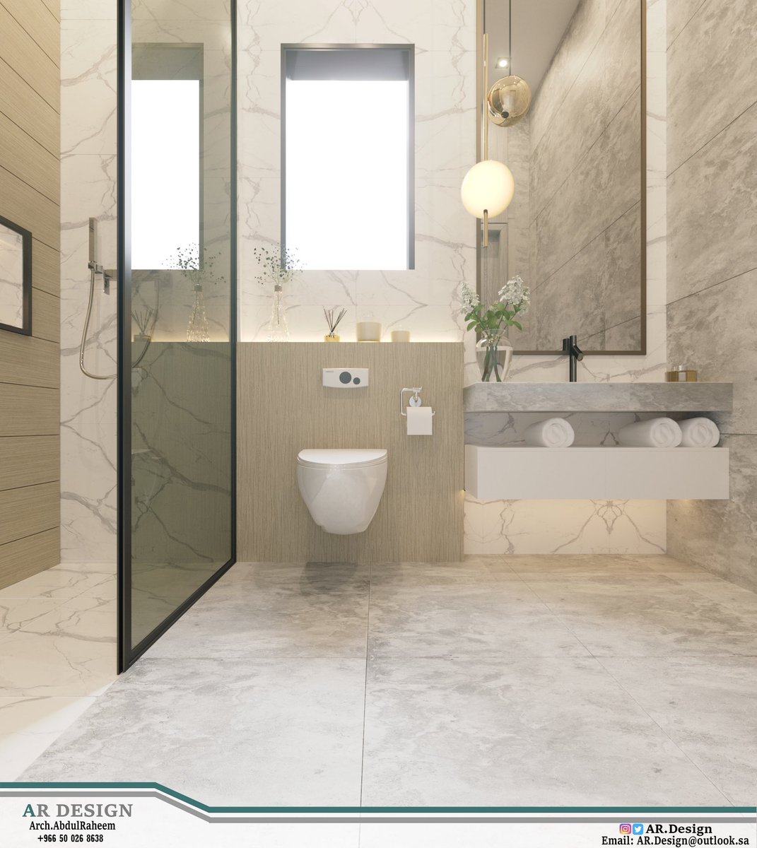 ARDesign15's tweet image. دورات المياه بنمط تصميم مودرن .
#تصميم_داخلي #تصميم #مودرن #ديكور.