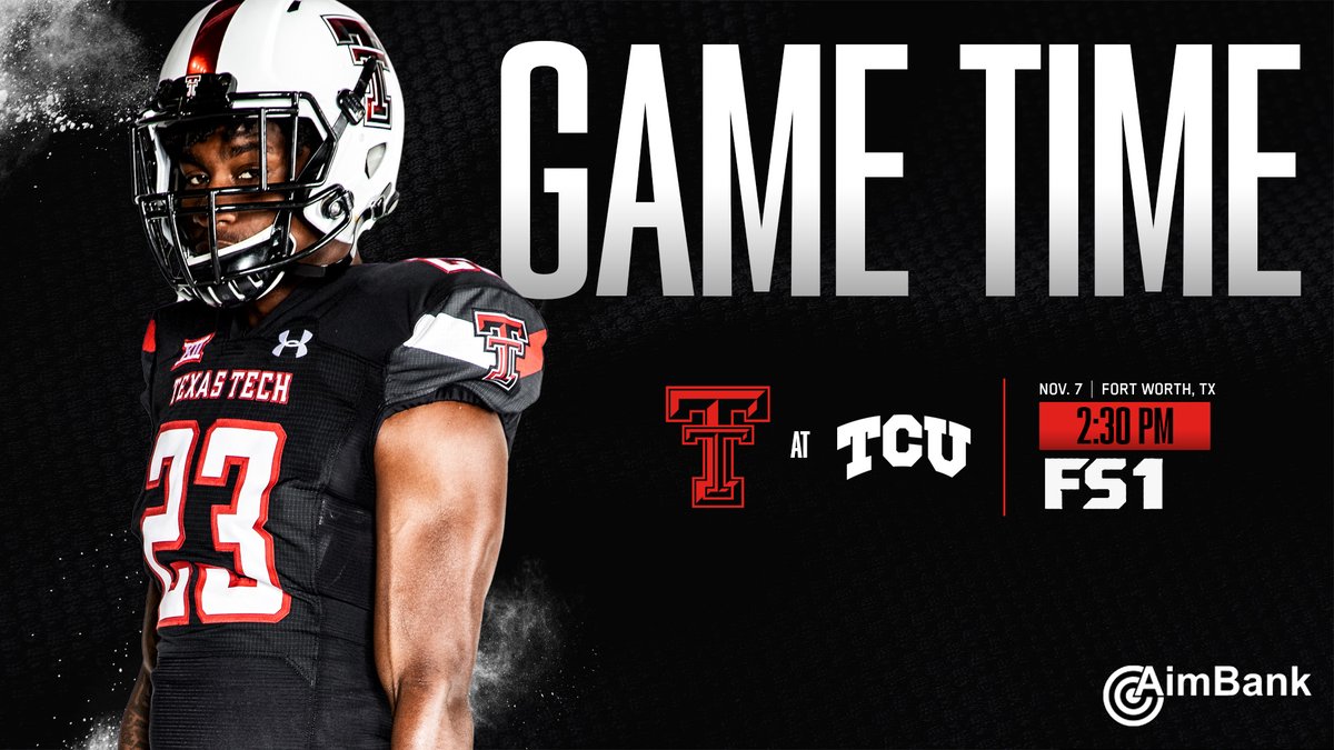 TexasTechFB's tweet photo. An afternoon kick on Nov. 7 in Fort Worth.

#WreckEm https://t.co/p5V8RxPL6k