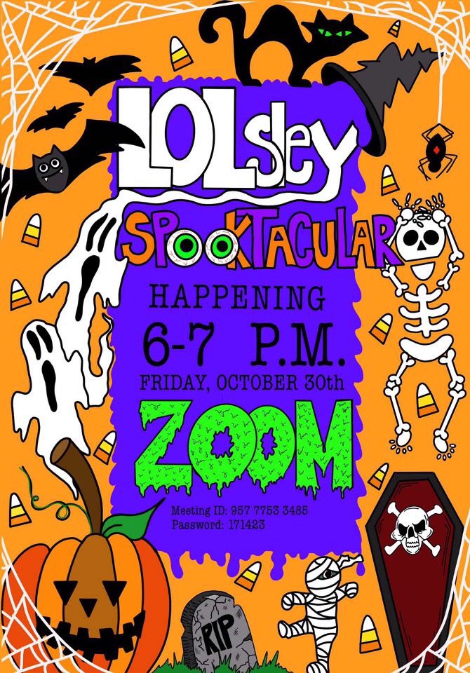 LOLsleyImprov's tweet photo. LOLsley Spooktacular happening this FRIGHTday!! Be there, be scaaared 👻🎃💀 https://t.co/kuyhs3uR5W