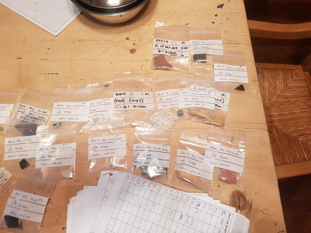AndRadbourne's tweet photo. Preparing finds for the archive. This means making sure all the records in the database, reports and information on finds bags tallies! https://t.co/JGOe8nbxFA