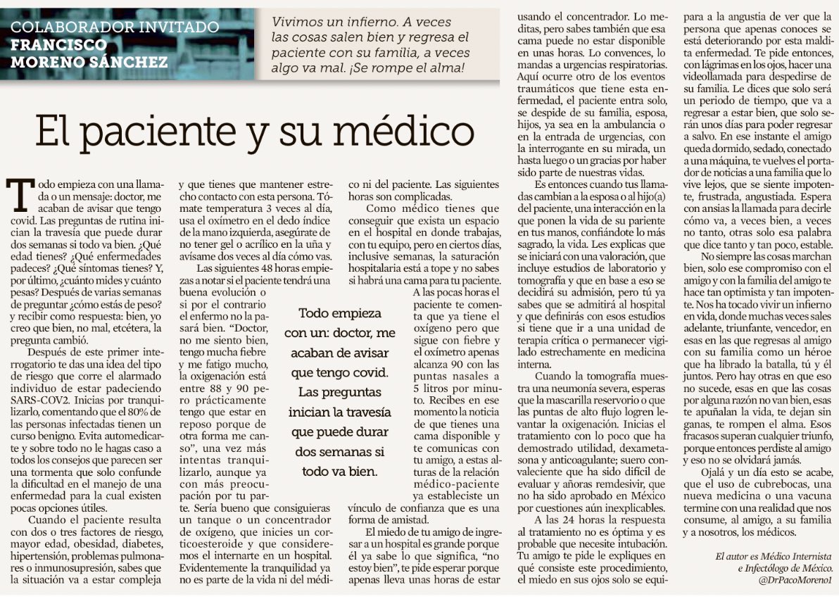 maca_online's tweet photo. Si están hartos de no salir, si quieren hacer su vida normal como si nada pasara lean a @DrPacoMoreno1 https://t.co/FSAME2HhhC