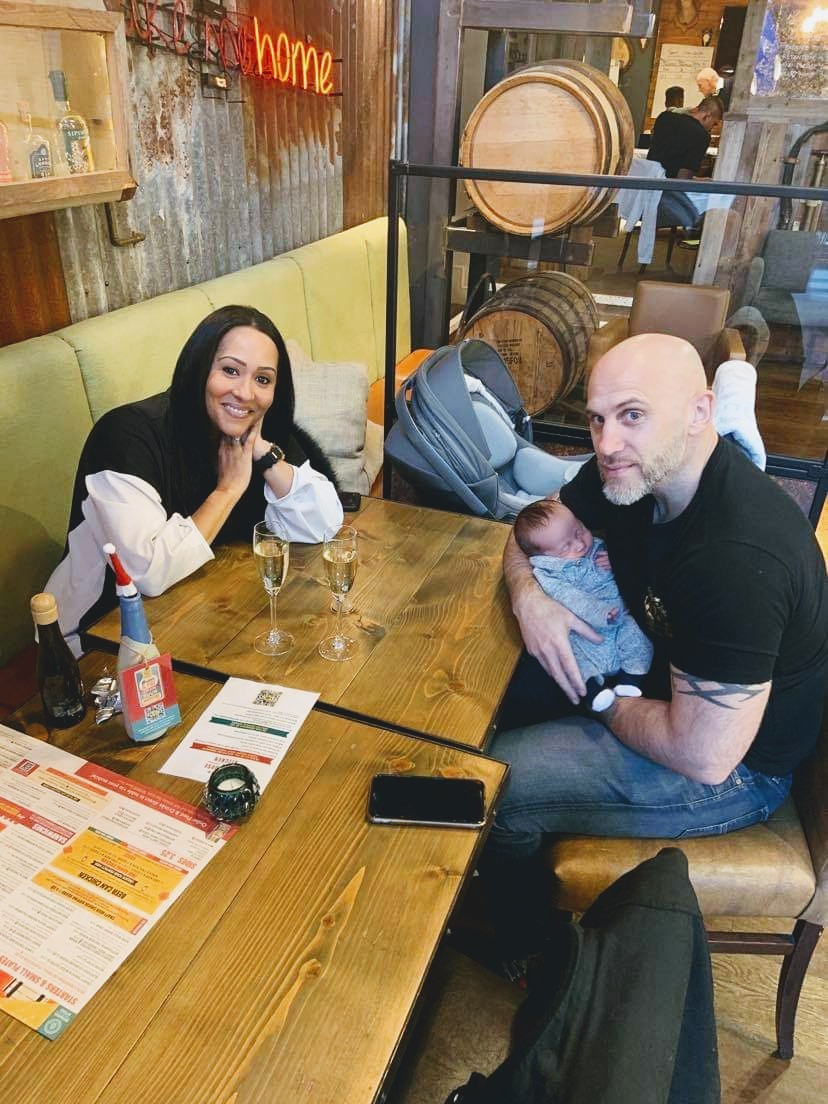 BKNottingham1's tweet photo. Congratulations to this wonderful new family. 
Baby was born 2.5 weeks ago and the name was still undecided until today's walk along the river and a glass or two of prosecco with us. 

Meet Trent Luca Szabo 😍 https://t.co/FlqLnWxBy0